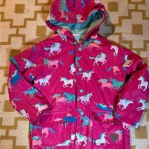 Hatley Pink Lined Unicorn Color Changing Raincoat